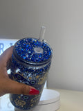 Copo Olho Grego - Glitter suspenso