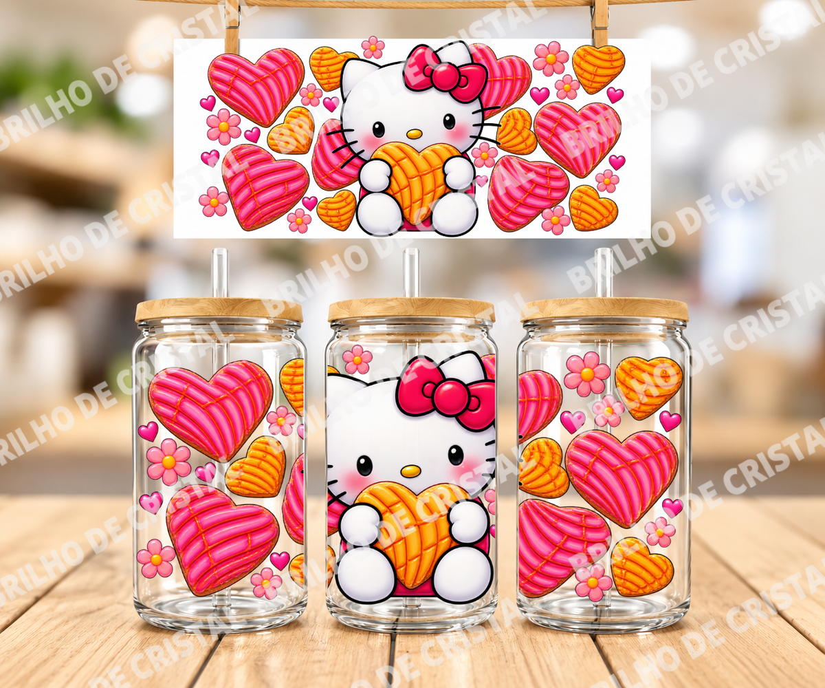 Arte Difital Hello Kitty Corações